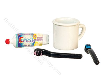 (image for) Miniature Crest Toothbrush Set for Dollhouses