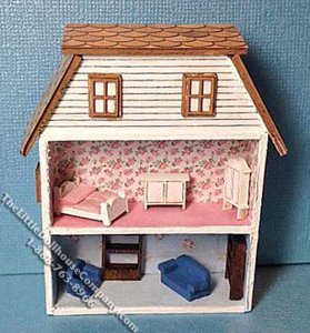 (image for) Miniature Girls Bedroom Wall Shelf Kit for Dollhouses