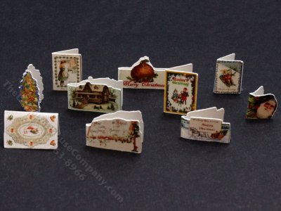 (image for) Miniature Christmas Card Set for Dollhouses