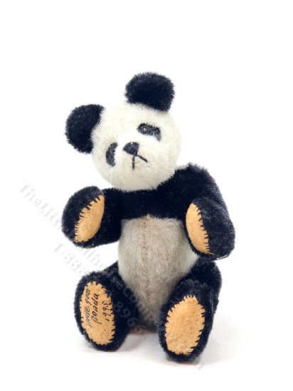 (image for) Miniature Signed Panda Bear Figurine for Dollhouses