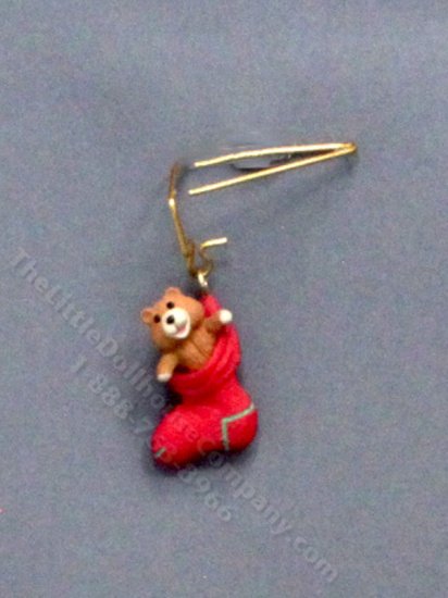 (image for) Miniature Christmas Stocking Hanger for Dollhouses