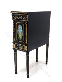 (image for) Miniature Victorian Handpainted Cabinet on Legs for Dollhouses