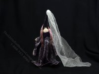 (image for) Miniature Handcrafted Vintage Medieval Woman in Purple Hennin