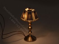 (image for) Miniature 12v Small Table Lamp for Dollhouses - Fleur de Lis