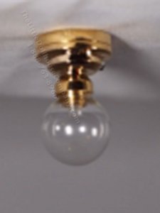 (image for) Miniature Battery Powered Clear Globe Ceiling Light