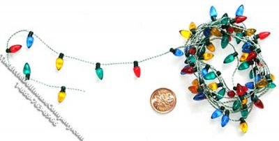 (image for) Miniature Transparent Faux Bulb 72" Garland for Dollhouses