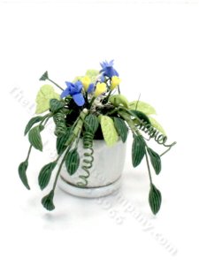 (image for) Handmade Miniature Flowering Planter for Dollhouses