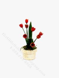 (image for) Miniature Pot of Tulips by Connie Stitt