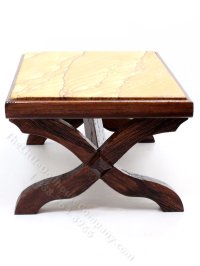 (image for) Miniature Stone-Top Trestle Table