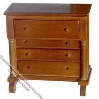 (image for) Miniature Walnut Lincoln Chest for Dollhouses