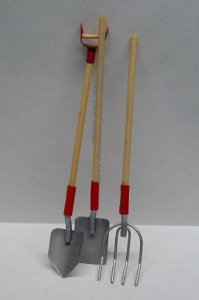 (image for) Dollhouse Scale Model Garden Tool Set