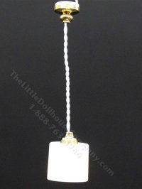(image for) Miniature Modern 12V Hanging Ceiling Light Small Palace Shade for Dollhouses