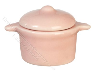 (image for) Miniature Pink Ceramic Pot for Dollhouses