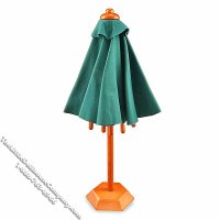 (image for) Miniature Collapsible Standing Patio Umbrella for Dollhouses