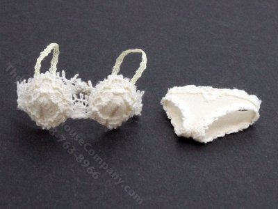 (image for) Miniature White Bra Set by Judith Blondell