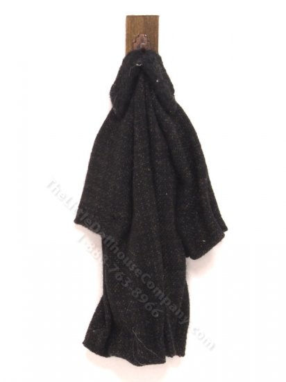 (image for) Miniature Long Black Coat on Hook by Bette Jo Chudy