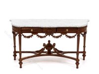 (image for) Miniature Louis XV Gizelle Console Table with Faux Marble Top WN