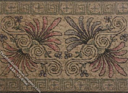 (image for) Dollhouse Scale Model Aztec & Palm Fan Theme Rug
