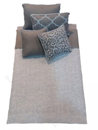 (image for) Miniature Single Heather and Smokey Blue Bedding Set