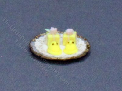 (image for) Dollhouse Scale Model Plate of Vanilla Easter Petit Fours