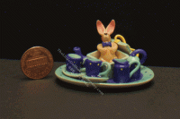 (image for) Dollhouse Scale Easter Tea Set