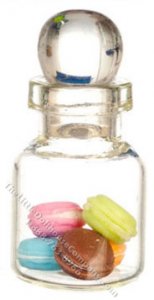 (image for) Miniature Macarons in a Jar for Dollhouses