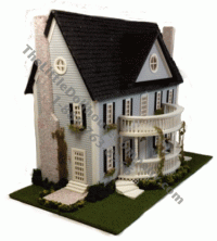(image for) 1:48 Scale Classic Colonial Style Dollhouse Kit