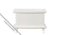 (image for) Miniature White Toy Box for Dollhouses