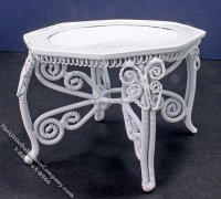 (image for) Miniature Wire Wicker 5 Piece Garden Set for Dollhouses