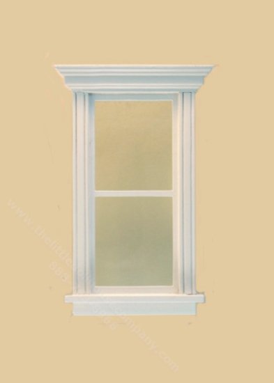(image for) Dollhouse 1/2 Scale Model Traditional Pediment Window - White