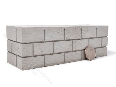 (image for) Miniature Concrete Block Wall for Dollhouses