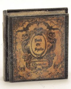 (image for) Miniature Wood Grimoire Book Secret Box by Judith Blondell