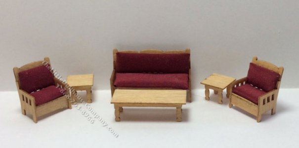 (image for) 1:48 Scale 6pc Country Living Room Kit