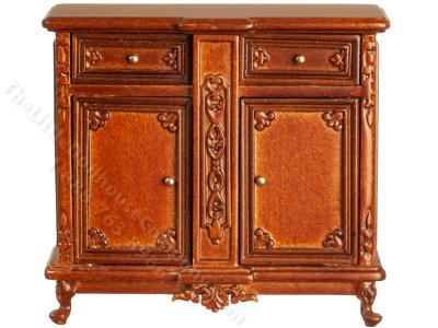 (image for) Miniature Walnut Sideboard for Dollhouses