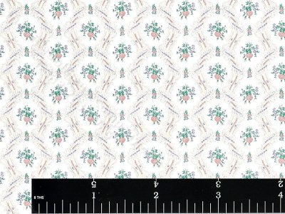 (image for) Ogee Lace Pattern Miniature Wallpaper for Dollhouses - Grey