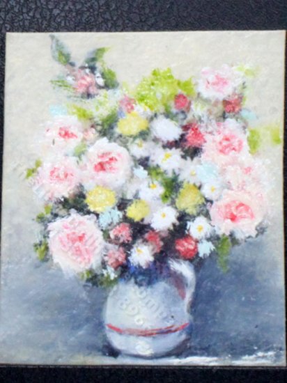 (image for) Miniature Still Life of Colourful Flowers by Larry Morganti