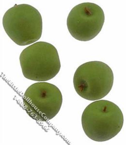 (image for) Miniature 6 Pack of Green Apples for Dollhouses