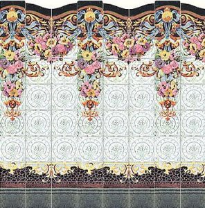 (image for) Dollhouse Scale Model Modernist (Art Nouveau) Wall Tiles