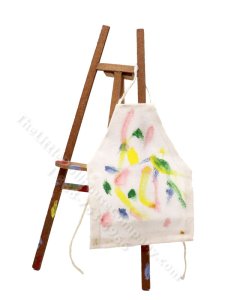 (image for) Miniature Artist's Easel with Apron and Painting by Taylor Jade