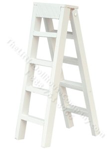 (image for) Dollhouse Scale Model White Step Ladder