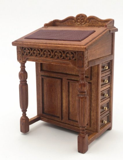 (image for) Miniature 18th Century Davenport Walnut Desk