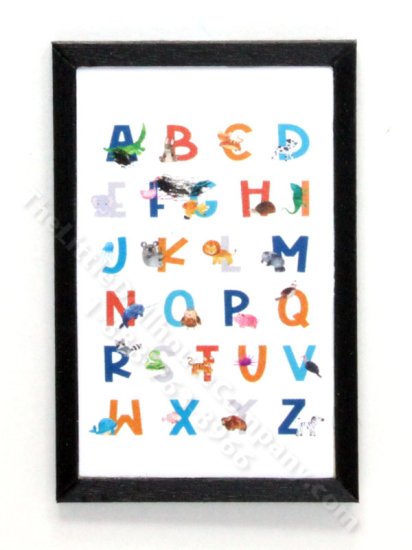(image for) Miniature Animal Alphabet Rectangular Framed Print