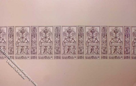 (image for) 1/2 Scale Art Panel Parchment Miniature Mural for Dollhouses