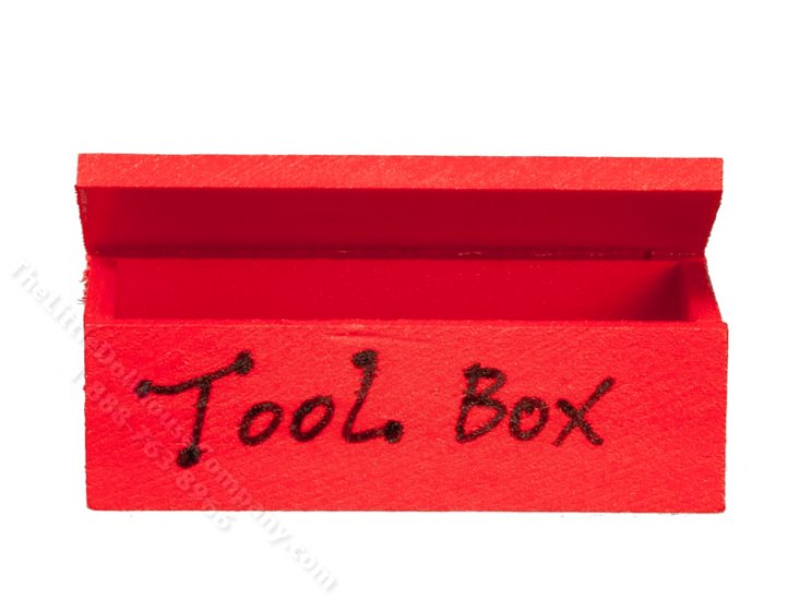 (image for) Miniature Red Toolbox for Dollhouses