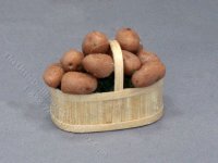 (image for) Miniature Basket of Potatoes for Dollhouses