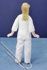 (image for) Miniature Blond Woman in White by Cindy's Dolls