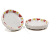 (image for) Miniature Hearts Pattern Deep Plate for Dollhouses