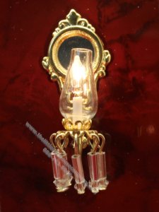 (image for) Miniature Hurricane Sconce with Clear Shade for Dollhouses