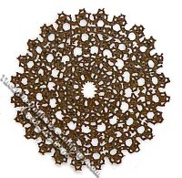 (image for) Miniature Black Round Laser Cut Doily for Dollhouses