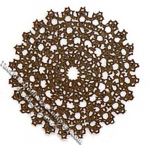 (image for) Miniature Black Round Laser Cut Doily for Dollhouses